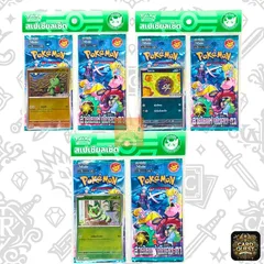 【大特価!!セブンイレブン限定 プロモ付き・状態難箇所有り】ポケモンカード バトルパートナーズ　2パック×3（ニャオハ・ヨーギラス・ドガース）海外ポケカ