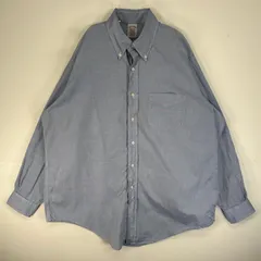 古着 80's/80年代 ヴィンテージ ブルックスブラザーズ Brooks Brothers 長袖シャツ Makers USA製 胸ポケ L  ブルー系 無地 メンズ