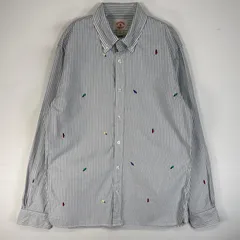 古着 ブルックスブラザーズ Brooks Brothers 長袖シャツ 総柄 RED FLEECE ボタンダウン M  グレー系 総柄 メンズ
