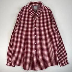 古着 ブルックスブラザーズ Brooks Brothers 長袖シャツ 胸ポケ REGENT ボタンダウン XL  レッド系 チェック メンズ