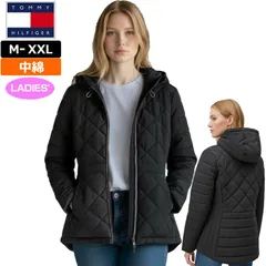 【サイズ選択可】TOMMY HILFIGER トミーヒルフィガー レディース 中綿ジャケット 1781605 ブラック 軽量 防寒 ブルゾン アウター トップス パーカー フーディー ゴルフウェア 新品【サードウェイブ ゴルフ＆スポーツ メルカリShops店】