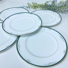 B ノリタケ NORITAKE LANDON 27cm プレート 5枚セット 縁金彩 フラワー