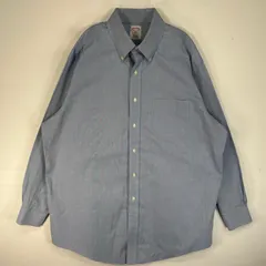 古着 ブルックスブラザーズ Brooks Brothers 長袖シャツ 346 REGULAR FIT 胸ポケ L  ブルー系 無地 メンズ