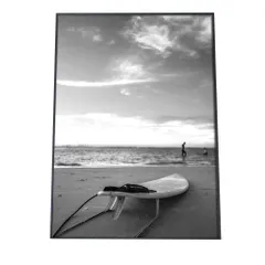 【B4サイズ（約25x36cm）】【bg-poster-15】白黒 サーフ インテリア サーファー 海 空 キレイ 綺麗 カリフォルニア 南国 西海岸 ビーチ ナチュラル 夏  縦