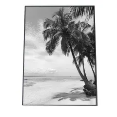 【B4サイズ（約25x36cm）】【bg-poster-9002】白黒 サーフ インテリア サーファー 海 空 キレイ 綺麗 カリフォルニア 南国 西海岸 ビーチ ナチュラル 夏  縦