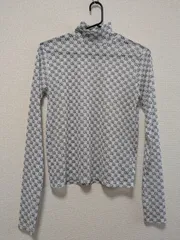 美品 Chico チコ カットソー インナー 総柄 薄手 ハイネック 長袖