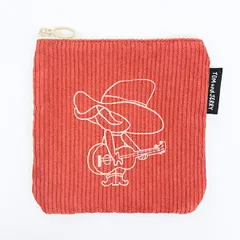 トムとジェリー (ペコスおじさん) フロッキー配色フラットポーチ トムジェリ