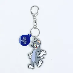 トムとジェリー (トム) 配色ラバーチャーム キーホルダー トムジェリ