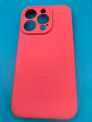 iPhone 15 Pro 対応 MagSafe シリコンケース コーラルピンク ソフトケース