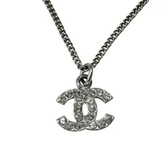 シャネル　CHANEL　シルバー　07V　ココマーク　ラインストーン　ブランド小物　ネックレス　レディース