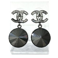 美品 CHANEL ピアス B25K ココマーク ゴールド ラインストーン - メルカリ