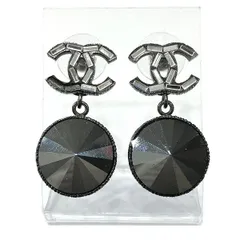 シャネル　CHANEL　ブラック　B10A　ココマーク　ストーン　ブランド小物　ピアス　レディース