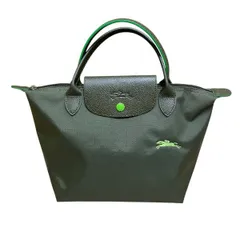 ロンシャン　ル・プリアージュ　グリーン　ナイロン　バッグ　ハンドバッグ　レディース