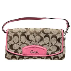 コーチ　COACH　シグネチャー　リストレット　バッグ　ハンドバッグ　クラッチバッグ　レディース　美品