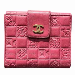 シャネル　CHANEL　アイコンライン　A24212　コンパクトウォレット　2つ折り財布　レディース　美品