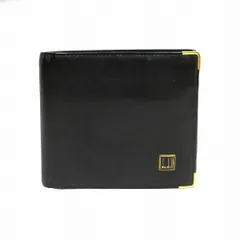ダンヒル　ブラック　レザー　2つ折り財布　メンズ