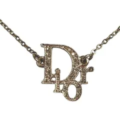 ディオール　Dior　ロゴラインストーンゴールド　ブランド小物　ネックレス　レディース