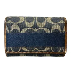 コーチ　COACH　シグネチャー　40813　キャンバス×レザー　2つ折り財布　レディース