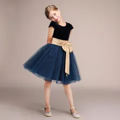 ★130cm ネイビー 子供 ドレス 発表会 子供 ワンピース 発表会 フォーマルドレス 女の子用 子供ドレス 発表会 結婚式 発表会 入学式に キッズドレス 七五三 秋 冬 ピアノ発表会 ドレス 上品 ワンピース da456s1