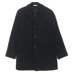 美品▼Paul Smith COLLECTION ポールスミスコレクション ウール 100% シングル チェスターコート ブラック L 日本製 正規品 メンズ
