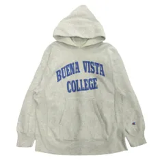 80's Champion チャンピオン カレッジ パーカー スウェット フーディ プルオーバー プリント ヴィンテージ トリコタグ M グレー メンズ 古着 中古 USED