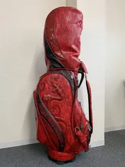 ダンスウィズドラゴン エナメル キャディバッグ 3点式　レッド　赤 ダンスウィズドラゴン キャディバッグ エナメル ダンスウィズドラゴン