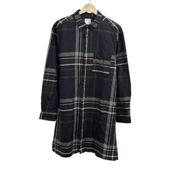 ポールスミス ワンピース サイズLARGE L レディース - 黒×ブラウン×マルチ レギュラーカラー/長袖/ひざ丈/チェック柄/シャツワンピ