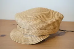 earth music&ecology preminum Label レディース　キャスケット　ベージュ　ペーパーハット　サイズ５７・５cm　キャップ　帽子 [[HH]]