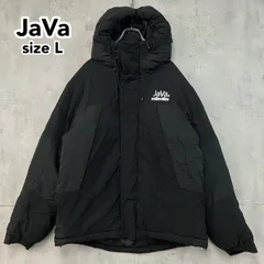 Java ジャバ ブラック ダウンジャケット風 ブルゾン L オーバーサイズ ユニセックス 防寒 アウター フード付き アウトドア カジュアル ストリート 黒 ゆったり 軽量 撥水加工 キルティング ジップアップ ★ ◇