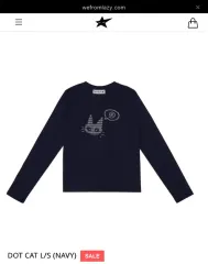 ウィーFromレイジー wefromlazy ドット キャット Long ロング スリーブ ネイビー