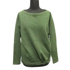 ISSEY MIYAKE イッセイミヤケ 80's レオパード タック ニット セーター カットソー ヒョウ柄 筆タグ ヴィンテージ 9 緑 グリーン レディース 古着 中古 USED ISSEY MIYAKE イッセイミヤケ 80's レオパード タック ニット セーター