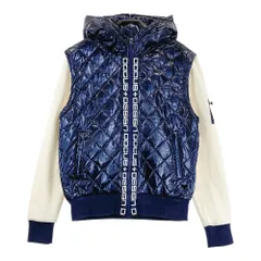 サイズ：M DOCUS ドゥーカス  2WAY 中綿切替 ジップジャケット  ネイビー系 [240101579552] ゴルフウェア メンズ ストスト