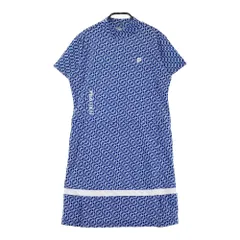 サイズ：M FILA GOLF フィラゴルフ  モックネック 半袖ワンピース 総柄 ネイビー系 [240101583614] ゴルフウェア レディース ストスト