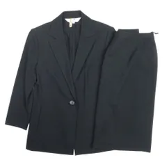 【美品】23区 黒ストライプ ノーカラースカートスーツセット 44 ウール混 Yahoo!オークション - 23区 スーツ ブラック レディース スカートスー