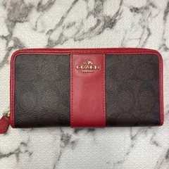 COACH コーチ レッド 赤 長財布 【200ee114】
