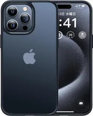 【米軍MIL規格・指紋防止】CASEKOO iPhone 15 Pro 用 ケース 耐衝撃 滑り止め 指紋防止 米軍MIL規格 マット仕上げ ストラップホール付き 黄変防止 耐久性 カバー ワイヤレス充電対応 アイフォン 15 プロ 用 6.1 インチ ケース