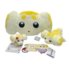 ポケモン　パピモッチグッズ5点　まとめ売り　顔型ぬいぐるみクッション　一番くじE賞　 小物入れ　ぬいぐるみ(S) ③　  新品　マスコット