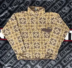 パタゴニア Synchilla（シンチラ）スナップ Tシャツ フール オーバ ブラウン オーロラ スノウ プレイ スノーフレーク