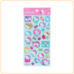 ハローキティ ラメきらクリスタルシール ポップデコパーティー S8817103 サンスター文具 限定 正規品 グリッター キラキラ 立体 ストーン ビジュー