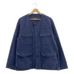 TIGRE BROCANTE  / ティグルブロカンテ | コットン ノーカラー ミリタリージャケット | M | ネイビー | メンズ