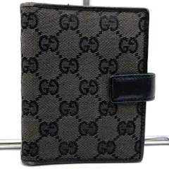 【最終値下】GUCCI グッチ 031 2031 手帳カバー アジェンダ GGキャンバス ブラック レディース メンズ ヴィンテージ USED