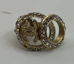 ＣＨＡＮＥＬ　ピアス　ココマーク　ラインストーン　片方のみ　15B