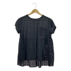 sacai luck / サカイラック | バック レース切替 カットソー | 2 | ブラック | レディース