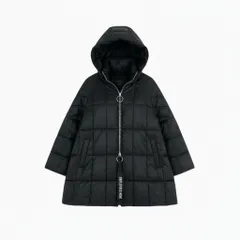 8L5 SEMICOUTURE セミクチュール 中綿ジャケット フーディージャケット ダブルジップ アウター Y2WW01 01サイズ ブラック レディースu02t