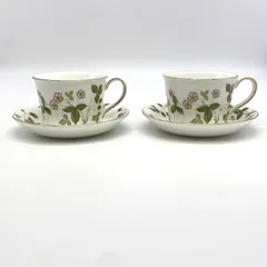 WEDGWOOD ウェッジウッド WILD STRAWBERRY ワイルドストロベリー カップ&ソーサー 食器 陶器 中古