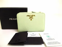 プラダ PRADA サフィアーノ レザー 2つ折り 財布 コンパクト財布 コンパクトウォレット メンズ レディース 【未使用保管品】