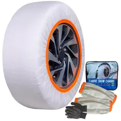 【冬】タイヤチェーン 布製 スノーソックス 規制適合 布チェーン 軽自動車用 冬 夏 スタッドレスタイヤ 対応 取り付けが簡単 タイヤ滑り止布 雪道 路面凍結対策(385)