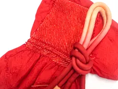 【一輝堂】和装小物 帯締め帯揚げセット 丸ぐけ 撚房 中抜き絞り 美品 帯締 帯揚 25w11-14055