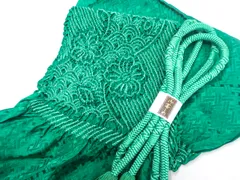 【一輝堂】和装小物 帯締め帯揚げセット 丸組 撚房 中抜き絞り 帯締 帯揚 25w11-14057