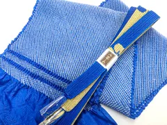 【一輝堂】和装小物 帯締め帯揚げセット 振袖用 高麗組 金糸 総絞り 美品 帯締 帯揚 25w11-14060